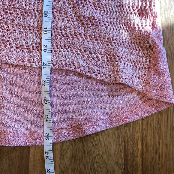 Splendid Open Knit Sweater Short Sleeve Beach Cover Up Boho Small Pink - Picture 8 of 8